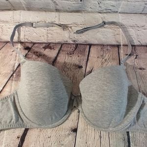 Victoria's Secret Lined Perfect Coverage Heather Grey Bra 34DD